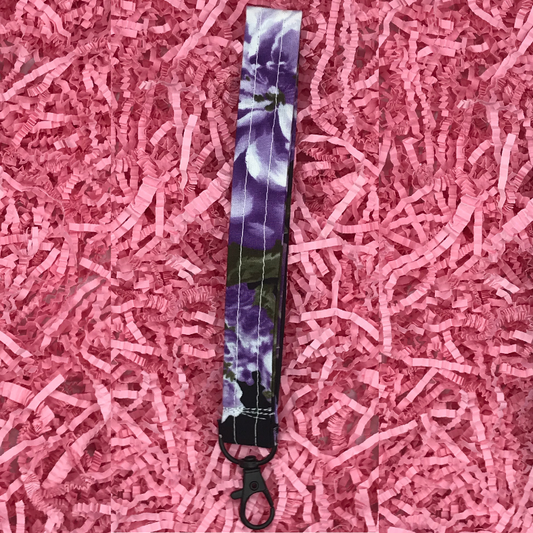Purple flower wristlet