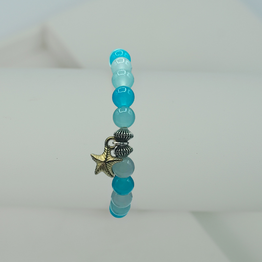 Glass beaded star bracelet