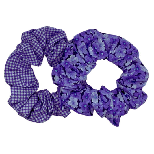 2-pack purple scrunchies