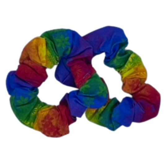 2 pack rainbow scrunchies