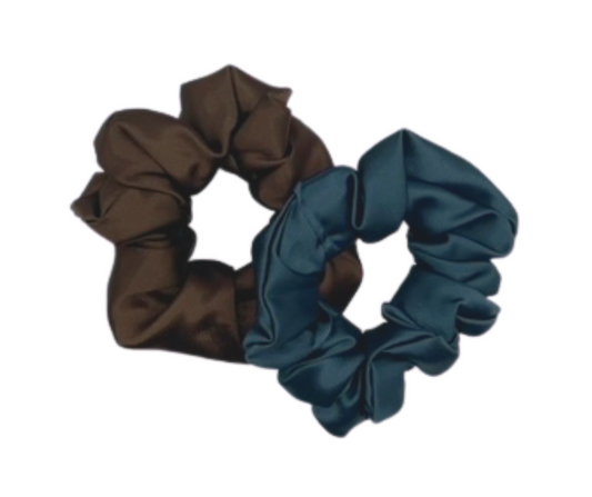2 pack silky scrunchies