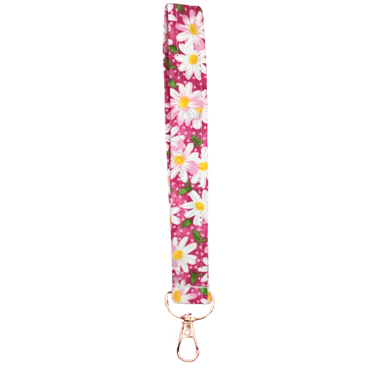 Pink daisy’s wristlet