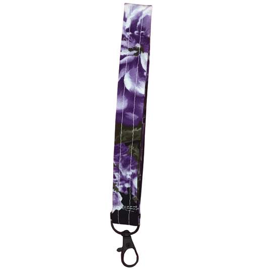 Purple flower wristlet