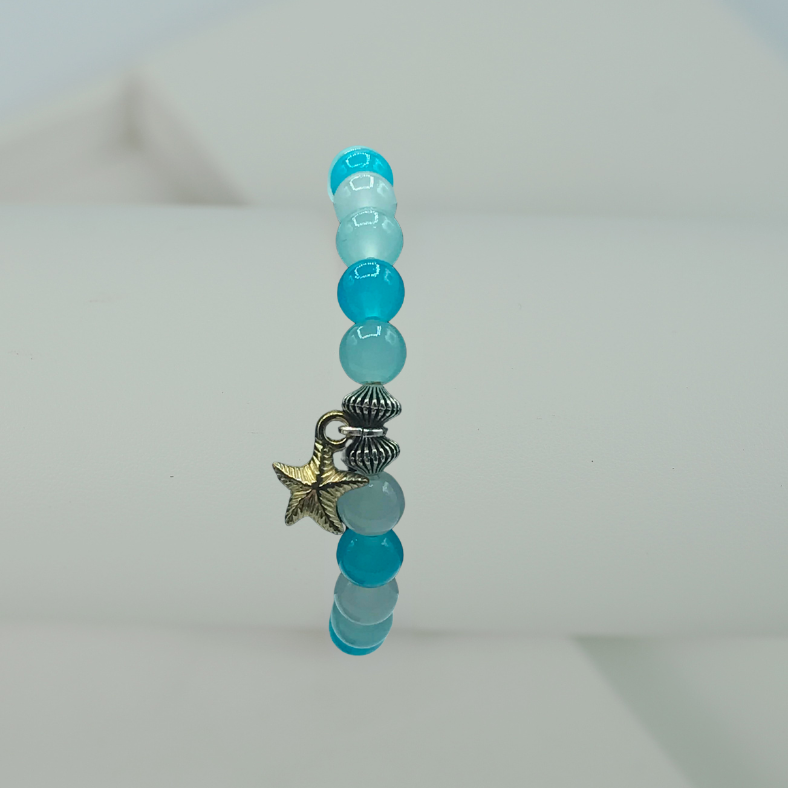 Glass beaded star bracelet