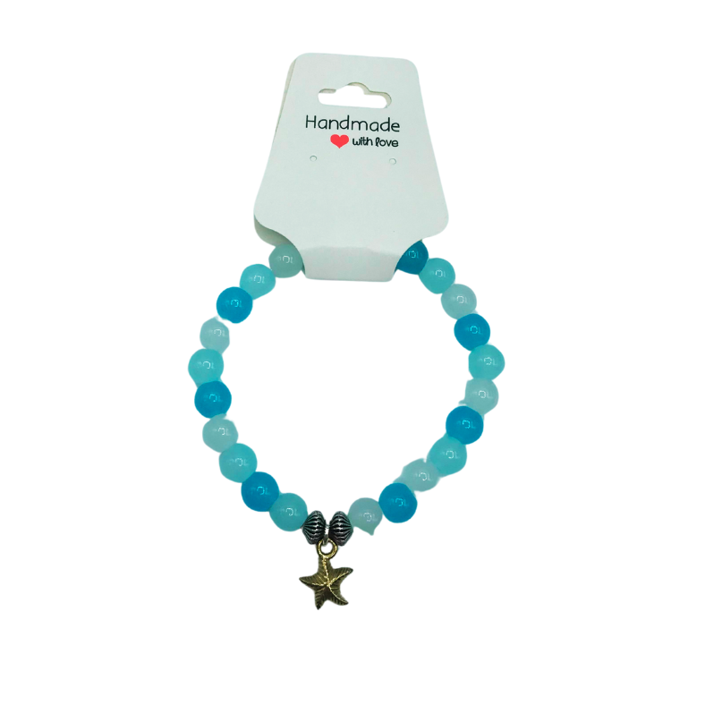 Glass beaded star bracelet
