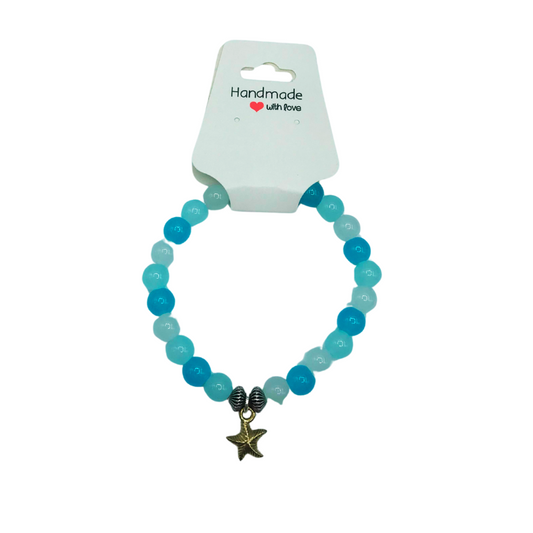 Glass beaded star bracelet