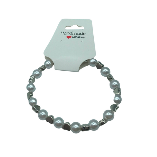 Pearl heart bracelet