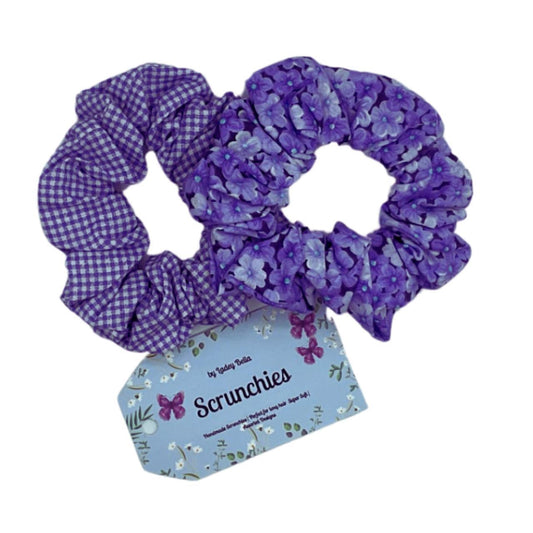 2-pack purple scrunchies