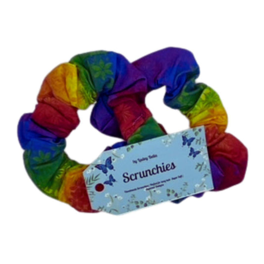 2 pack rainbow scrunchies