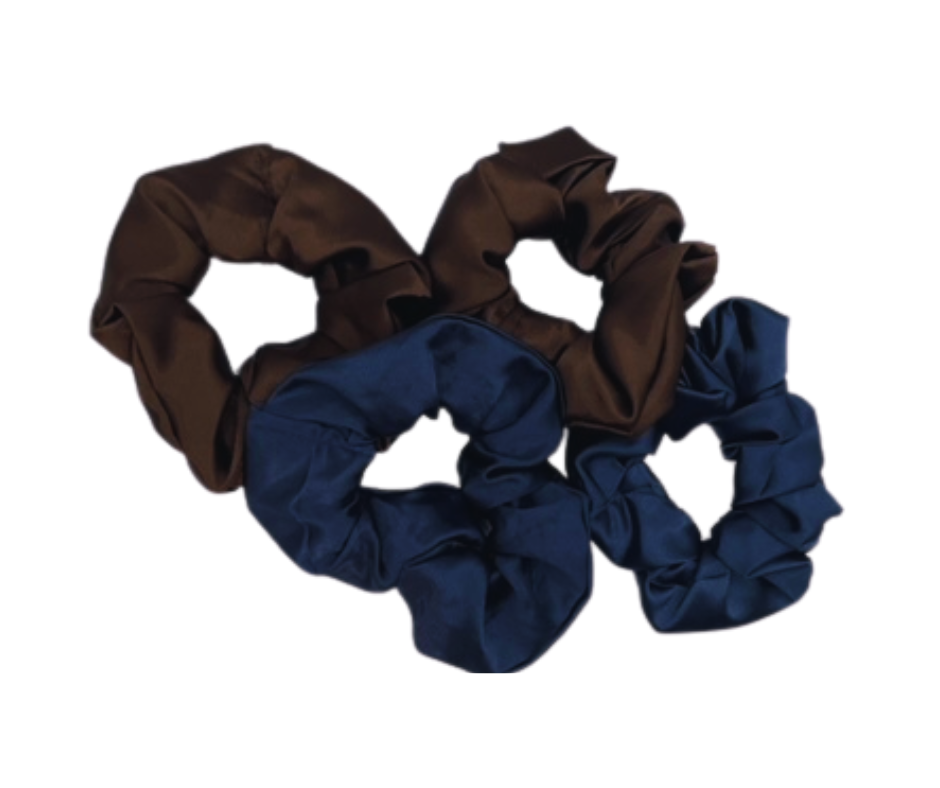 2 pack silky scrunchies
