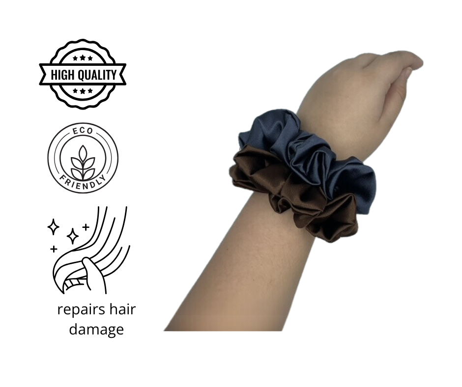 2 pack silky scrunchies