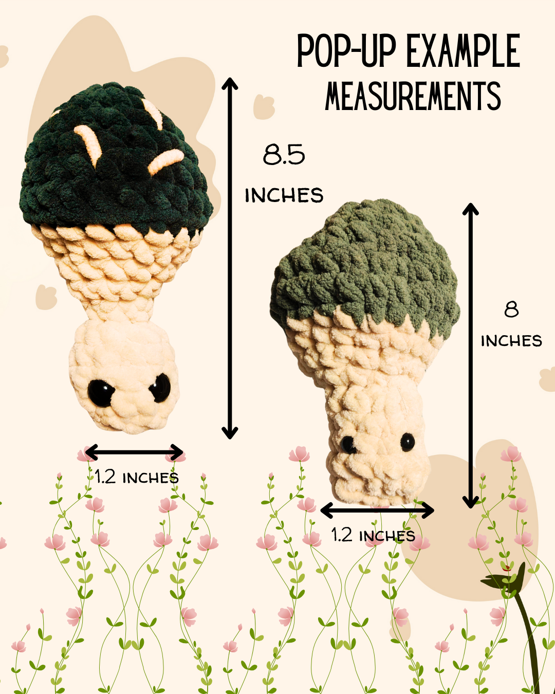 Crocheted mushroom pop-it