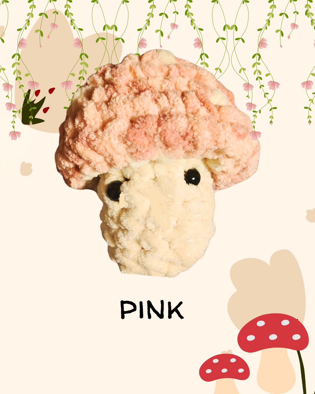 Crocheted mushroom pop-it