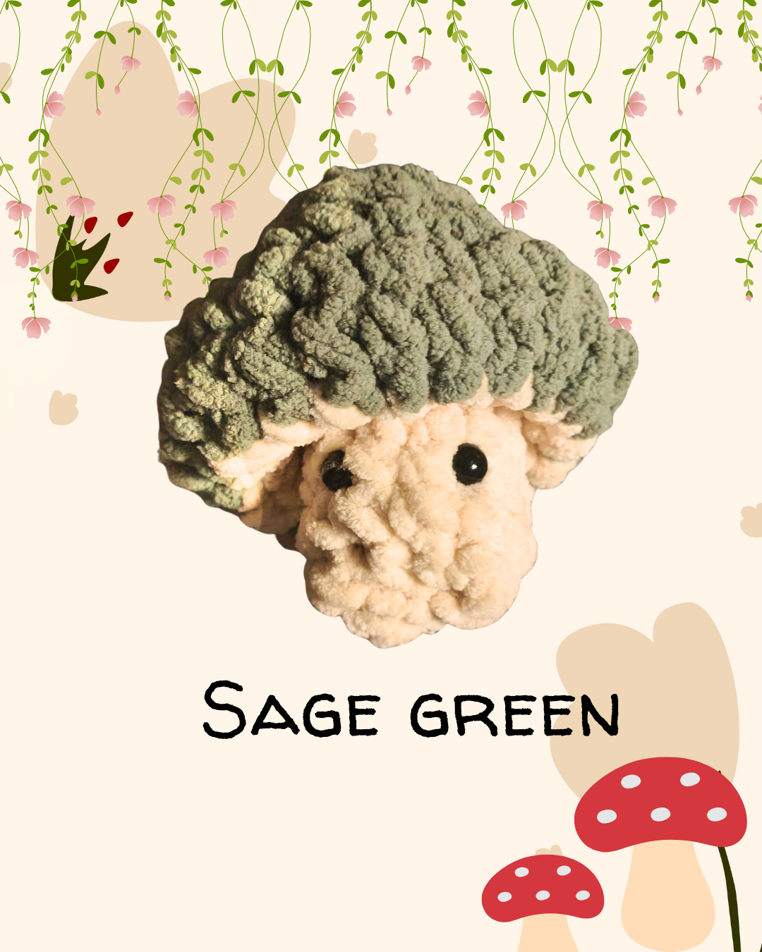 Crocheted mushroom pop-it