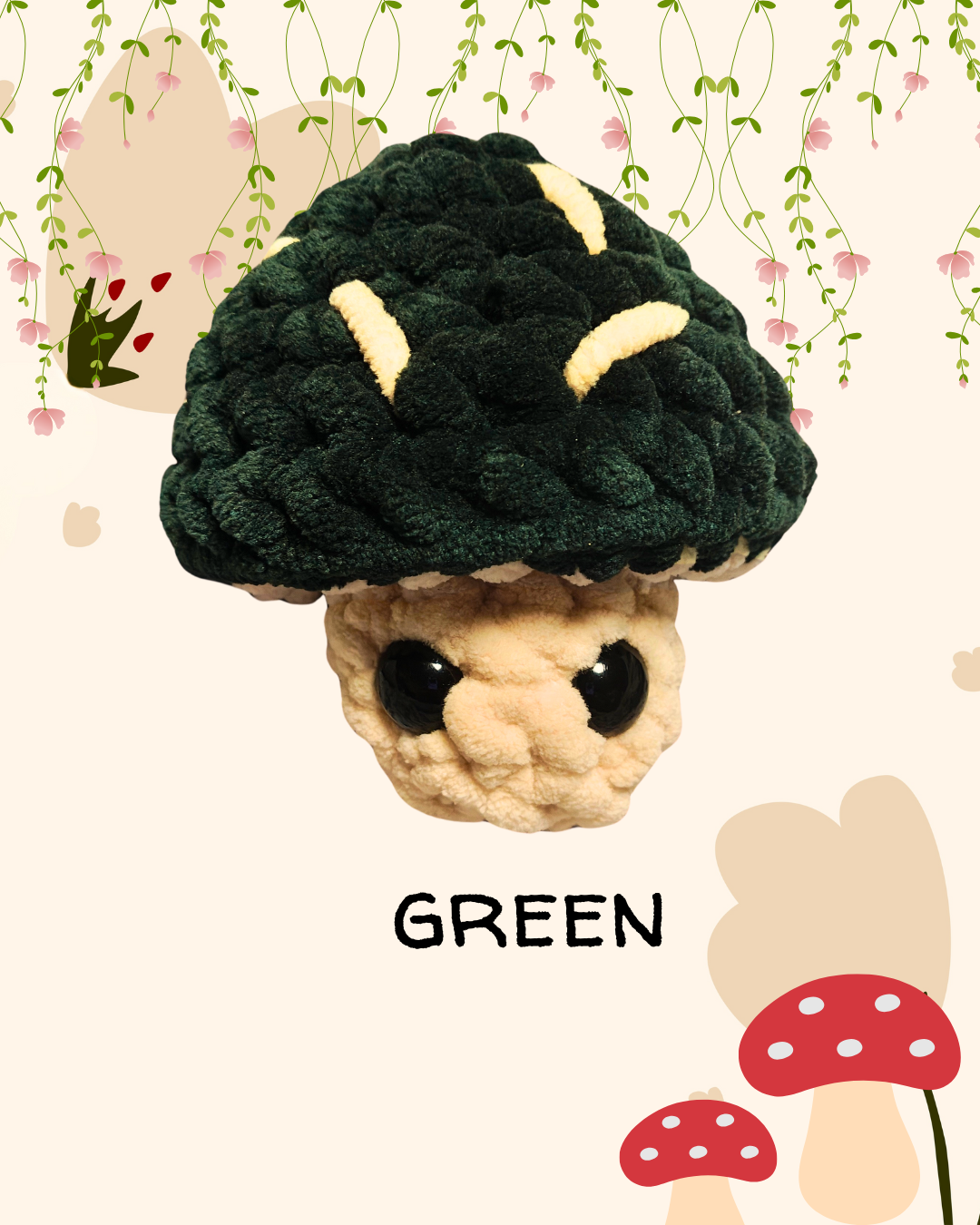 Crocheted mushroom pop-it