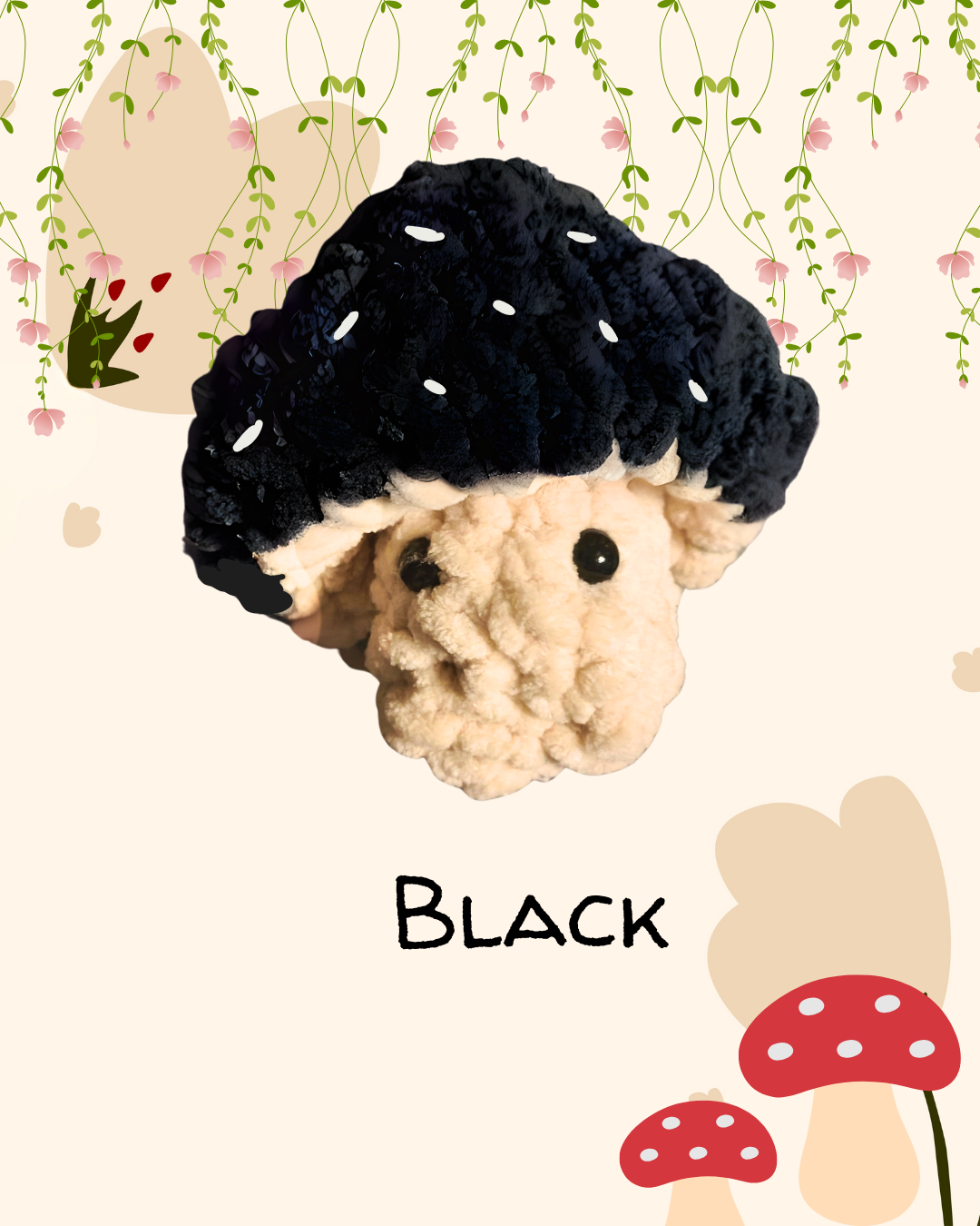 Crocheted mushroom pop-it